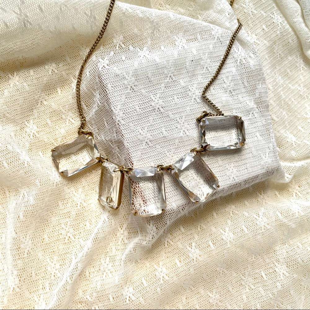 J. Crew - Large faux diamond necklace